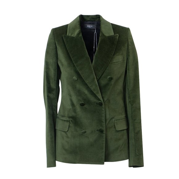 AMIRI Green Velvet Oversize Blazer Size 0/36 $1890